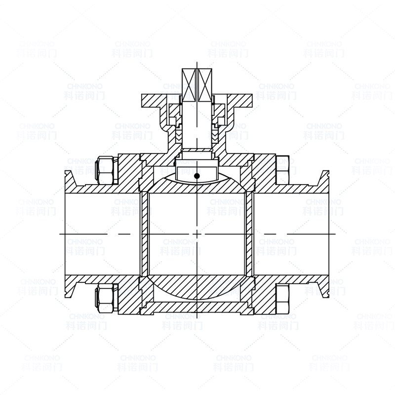 1000WOG高平台三片式快装球阀-PN64