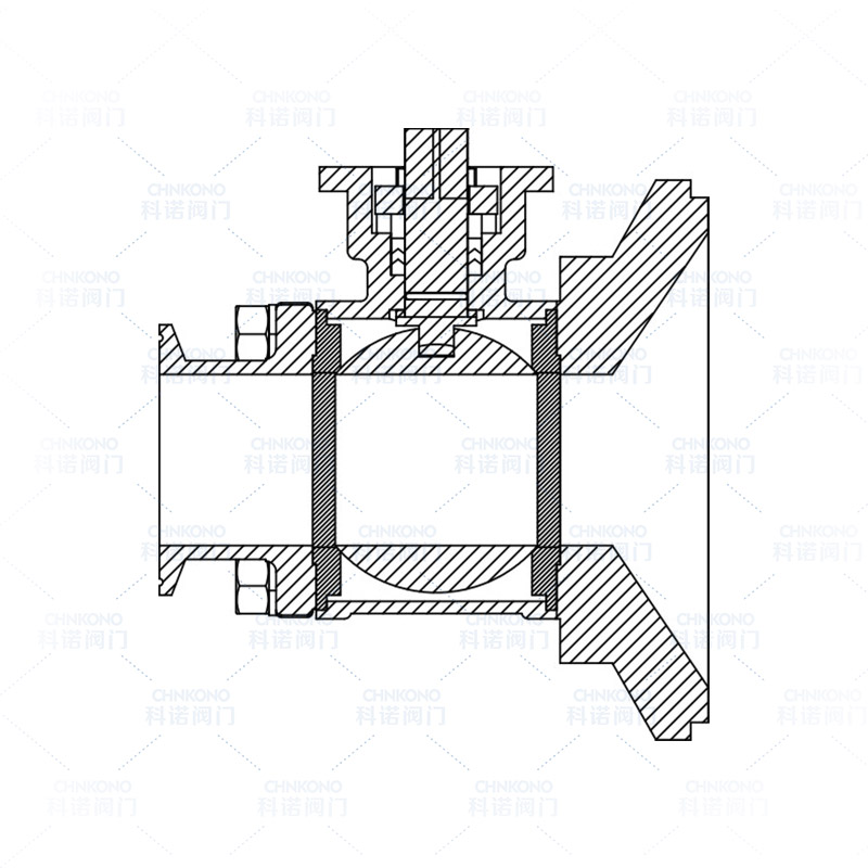 高平台三片式罐底阀