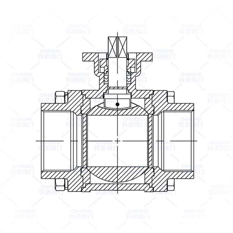 1000WOG高平台三片式内螺纹球阀-PN64