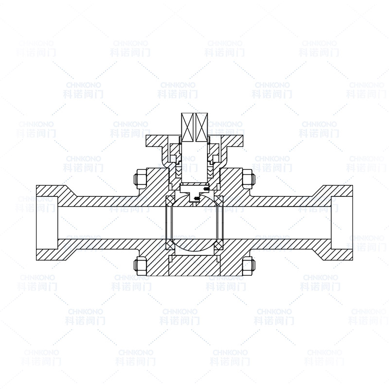 2000WOG高平台三片式承插式焊接球阀-PN120
