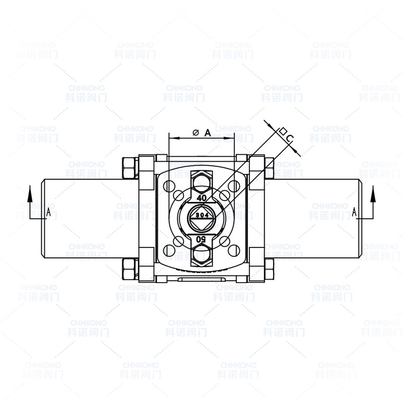 1000WOG高平台三片式加长焊接球阀-PN64