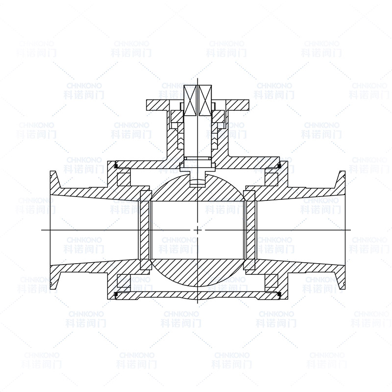 高平台三通快装球阀-PN16