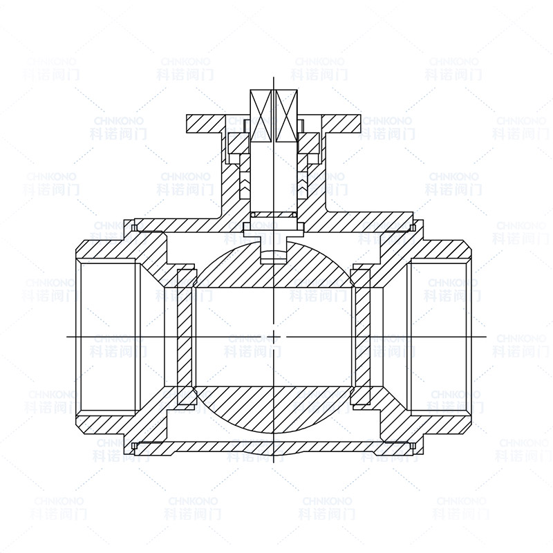 高平台三通内螺纹球阀-PN16